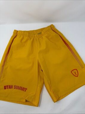 Kid’s Utah Summit LaCrosse Yellow Athletic Shorts with pockets Size Youth Small